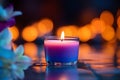 purple candle, AI generated