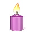 Purple candle. 3D