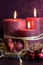 Purple candles for christmas