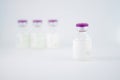 Purple cap of medicine vial Royalty Free Stock Photo