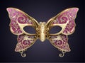 Purple carnival butterfly mask