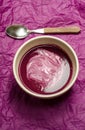 Purple carrot soup Royalty Free Stock Photo