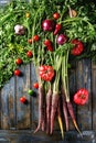 Purple carrot with vegetables