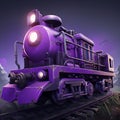 Purple Cartoon Train In Playerunknown\'s Battlegrounds Style
