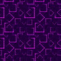 Purple carved squares and frames for an abstract dark background or pattern Royalty Free Stock Photo