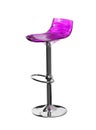 Purple chair bar stool isolated on a white background Royalty Free Stock Photo