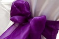 Purple Chair Wedding Bow Royalty Free Stock Photo