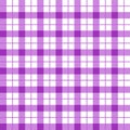 Purple checkered seamless pattern. Violet and white plaid texture.