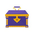 Purple chest on white background. Vector illustration. Royalty Free Stock Photo