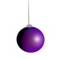 Purple Christmas ball ornament for decoration Royalty Free Stock Photo