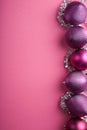 Purple christmas balls border