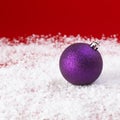Purple Christmas baubles