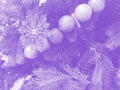 Christmas tree purple background wallpaper Royalty Free Stock Photo