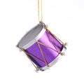 Purple Christmas Drum Ornament Royalty Free Stock Photo