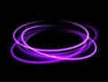 Purple circle light effect background. Swirl glow magic line trail. Light effect motion Royalty Free Stock Photo