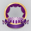 Purple circle stage transparent