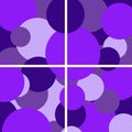 Purple circles background with white perpendicular lines Royalty Free Stock Photo