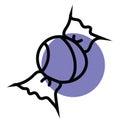 Purple circular candy, icon