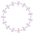 purple circular circuit frame