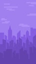 purple city background