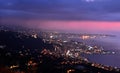 Larce panoramic view of Beirut by night shot from Mount Lebanon, Beirut Lebanon Royalty Free Stock Photo