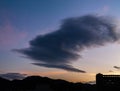 purple cloud flying in the dusk Royalty Free Stock Photo