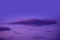 Purple clouds against the blue sky in the evening Royalty Free Stock Photo