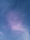 purple clouds Blue sky with oversleeping stars Royalty Free Stock Photo