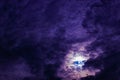 Purple Clouds Cumulonimbus In The Sky