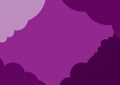 Purple cloudy illustrated background for designs