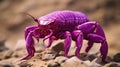 Vibrant Purple Bug Zbrush-inspired Artwork With Desertwave Aesthetics