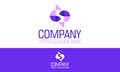 Purple Color Fresh Nature Fish Logo Design Royalty Free Stock Photo