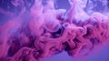 Purple Color Liquid Ink Dense Smoky Abstract Misty Background AI Generative Image