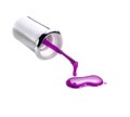 Purple color nail polish brush.