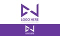 Purple Color Simple Shape Arrow Triangle Infinity Line Art Logo Design Royalty Free Stock Photo