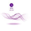 Purple Color smoke wave. Transparent wave. Abstract smooth wave .