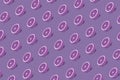 Purple colored lemon slices pattern on light color Royalty Free Stock Photo