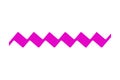 Purple colored zigzag on white background