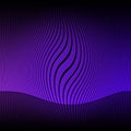 Purple colours spectrum. Gamut of purple colours frequencies. Royalty Free Stock Photo