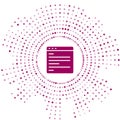 Purple Computer api interface icon isolated on white background. Application programming interface API technology