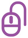 Purple computer mouse, icon icon
