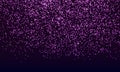 Purple Confetti. Gold Glitter Particles. Vector