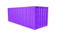 Purple container, white cutting background 3d render