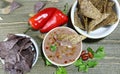Purple corn chips and dip Royalty Free Stock Photo