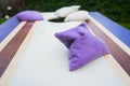 Purple Cornhole Bean Bag Toss Game