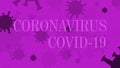 Purple coronavirus background. Abstract design