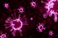 Purple coronavirus disease COVID-19 infection medical illustration Royalty Free Stock Photo