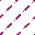 Purple cosmetic pencil pattern seamless vector