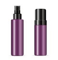 Purple cosmetic plastic or glass bottle dispenser