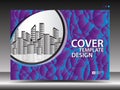 Purple cover template for advertising, industry, Real Estate, home, Billboard, presentation, brochure flyer, annual report cover